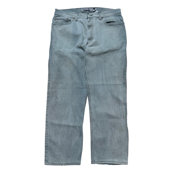 Mens Y2K Levi’s 505 Grey Regular Fit Straight Leg Denim Jeans Size 38x30